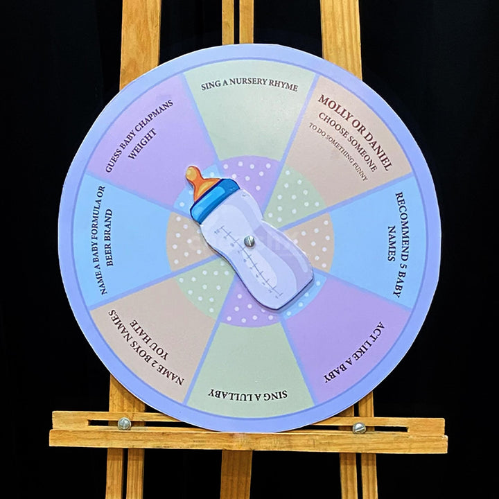 Spin the baby bottle game board