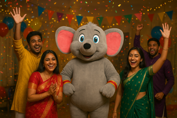 Surprise with Happy Elephant