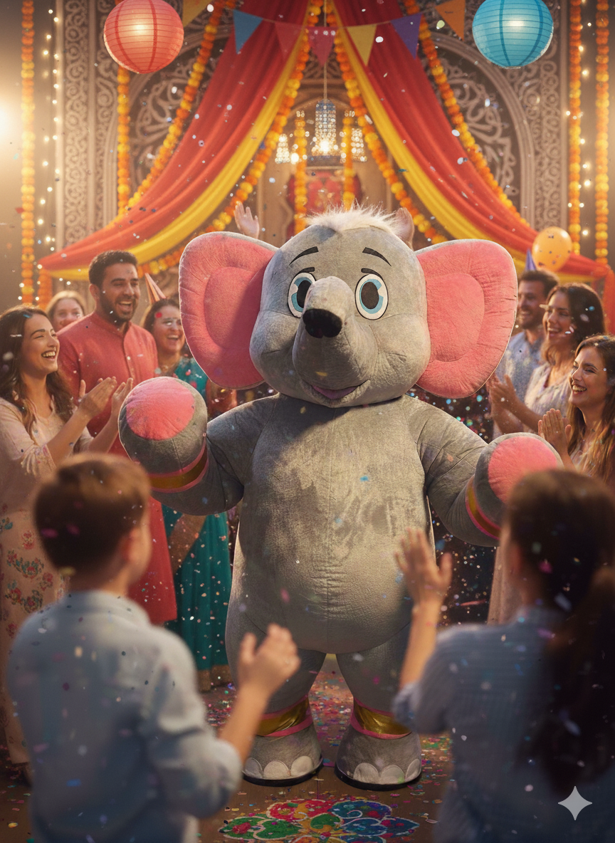 Surprise with Happy Elephant