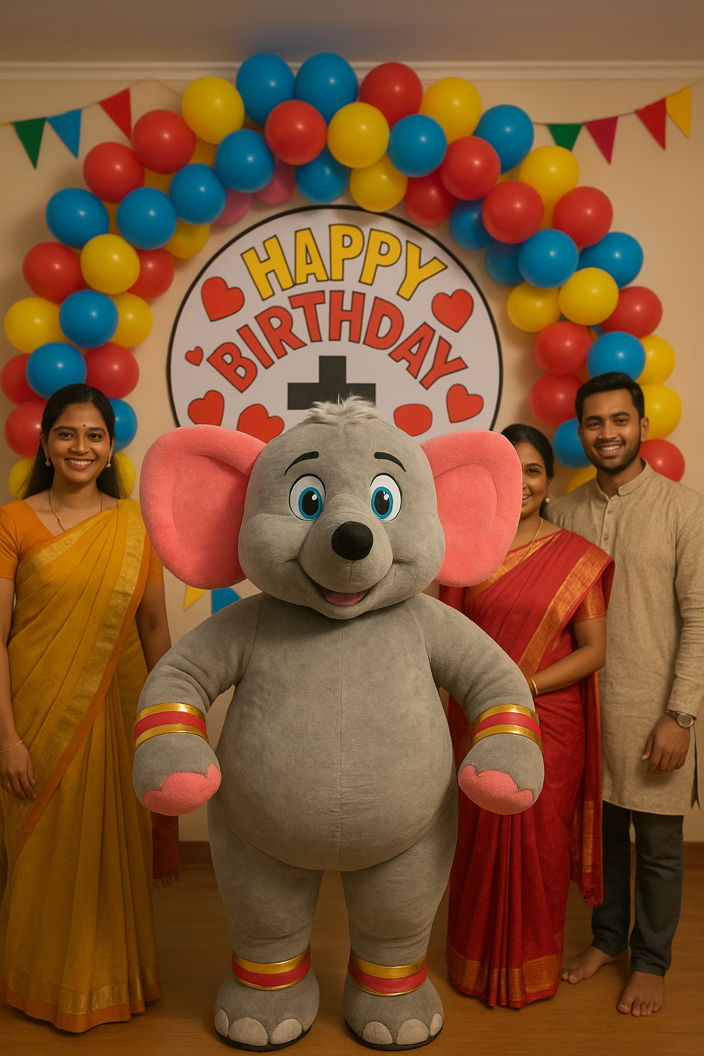Surprise with Happy Elephant