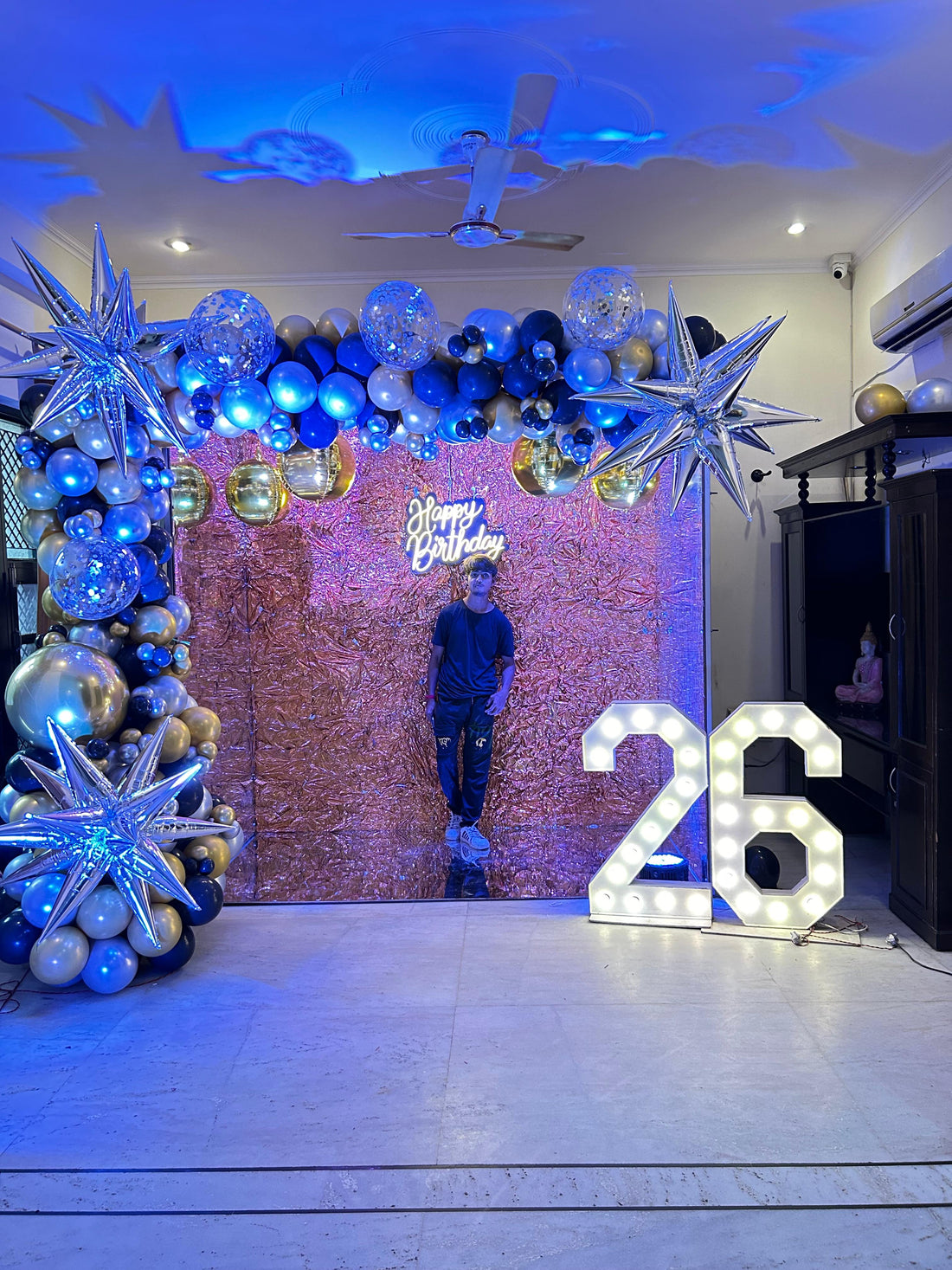 Sparkling birthday setup