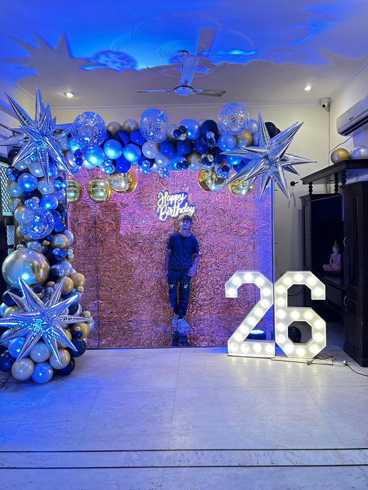 Sparkling birthday setup