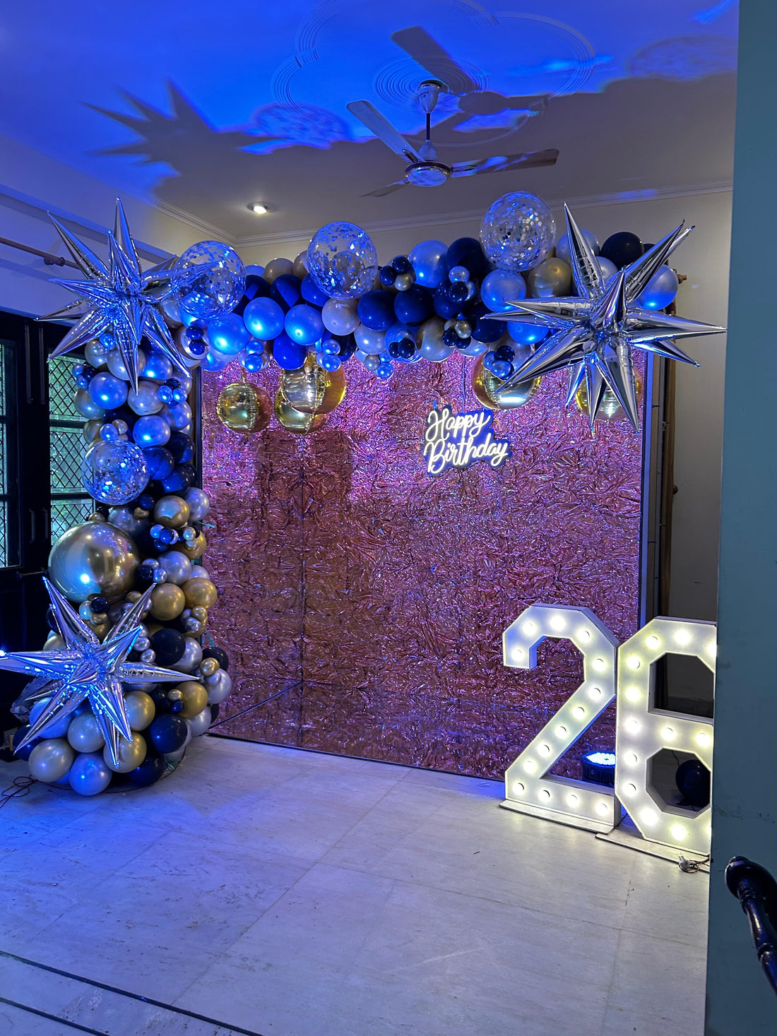 Sparkling birthday setup