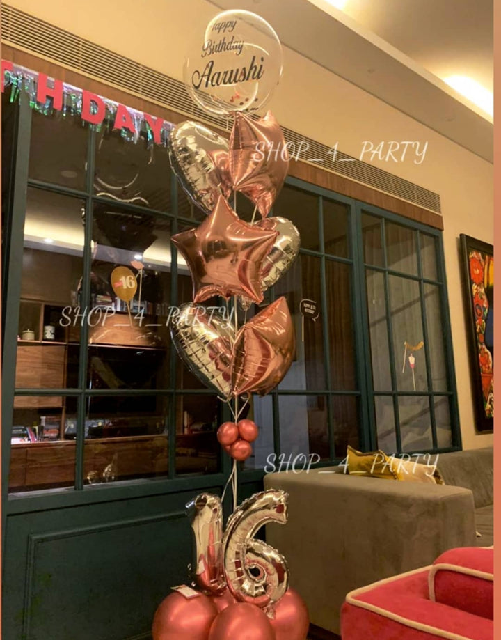 bobo on top bouquet with customized text
