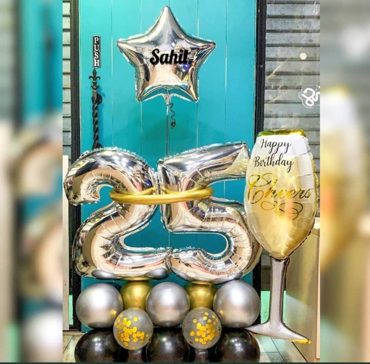 Cheers bouquet with customized text