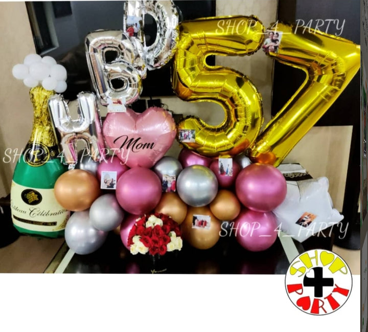 Celebration bouquet with customized text