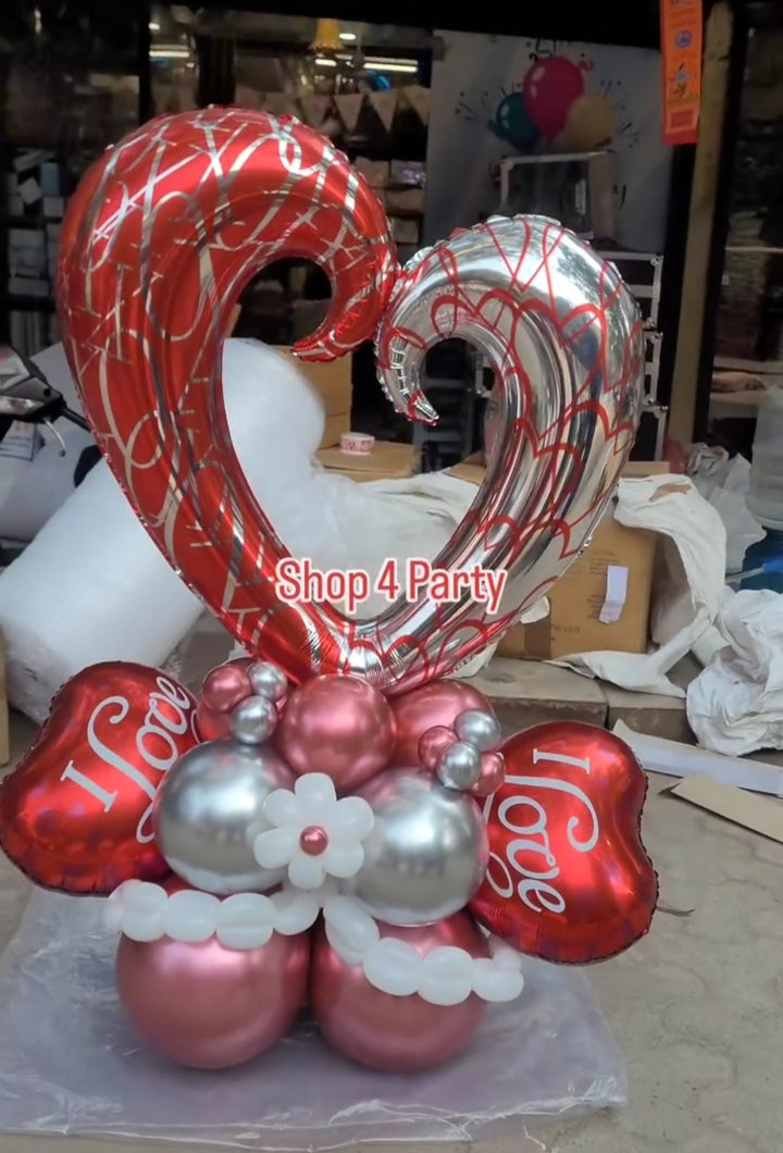 Romantic heart bouquet