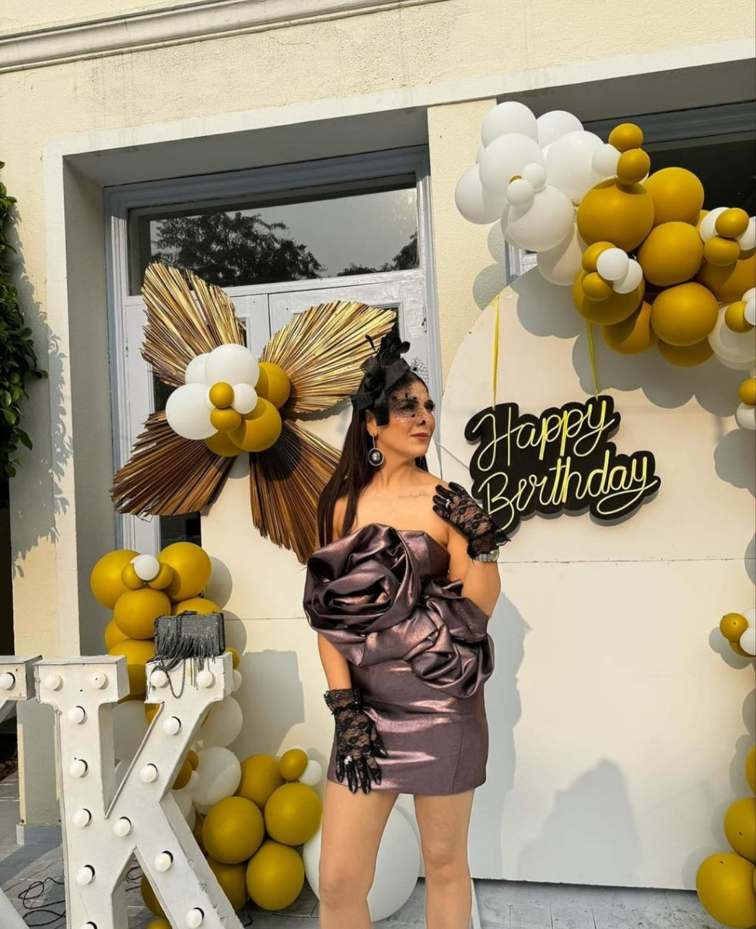 Elegant birthday setup