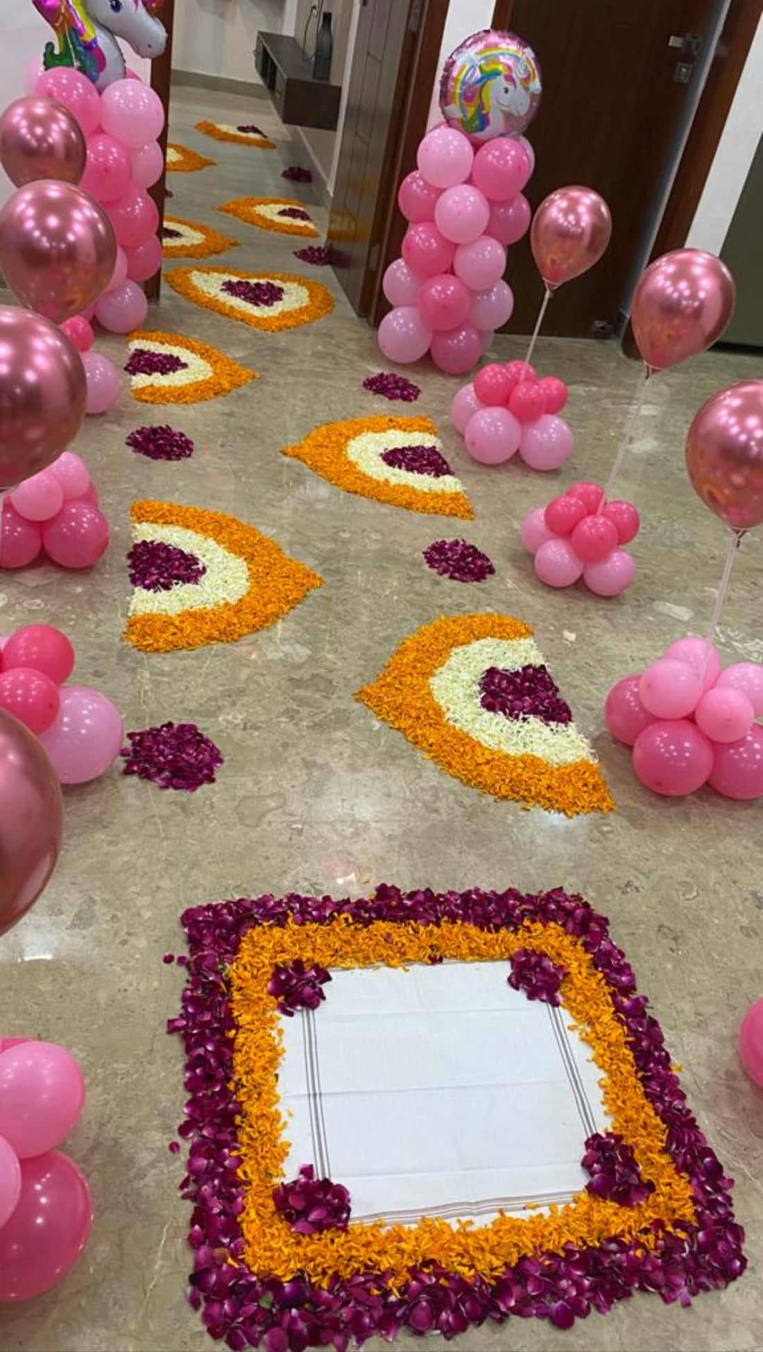 Floral Welcome baby setup