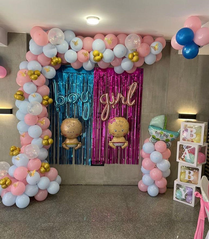 L shape baby shower arch