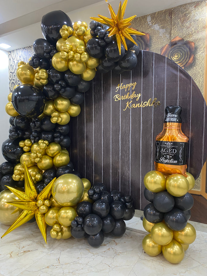 Black and golden backdrop