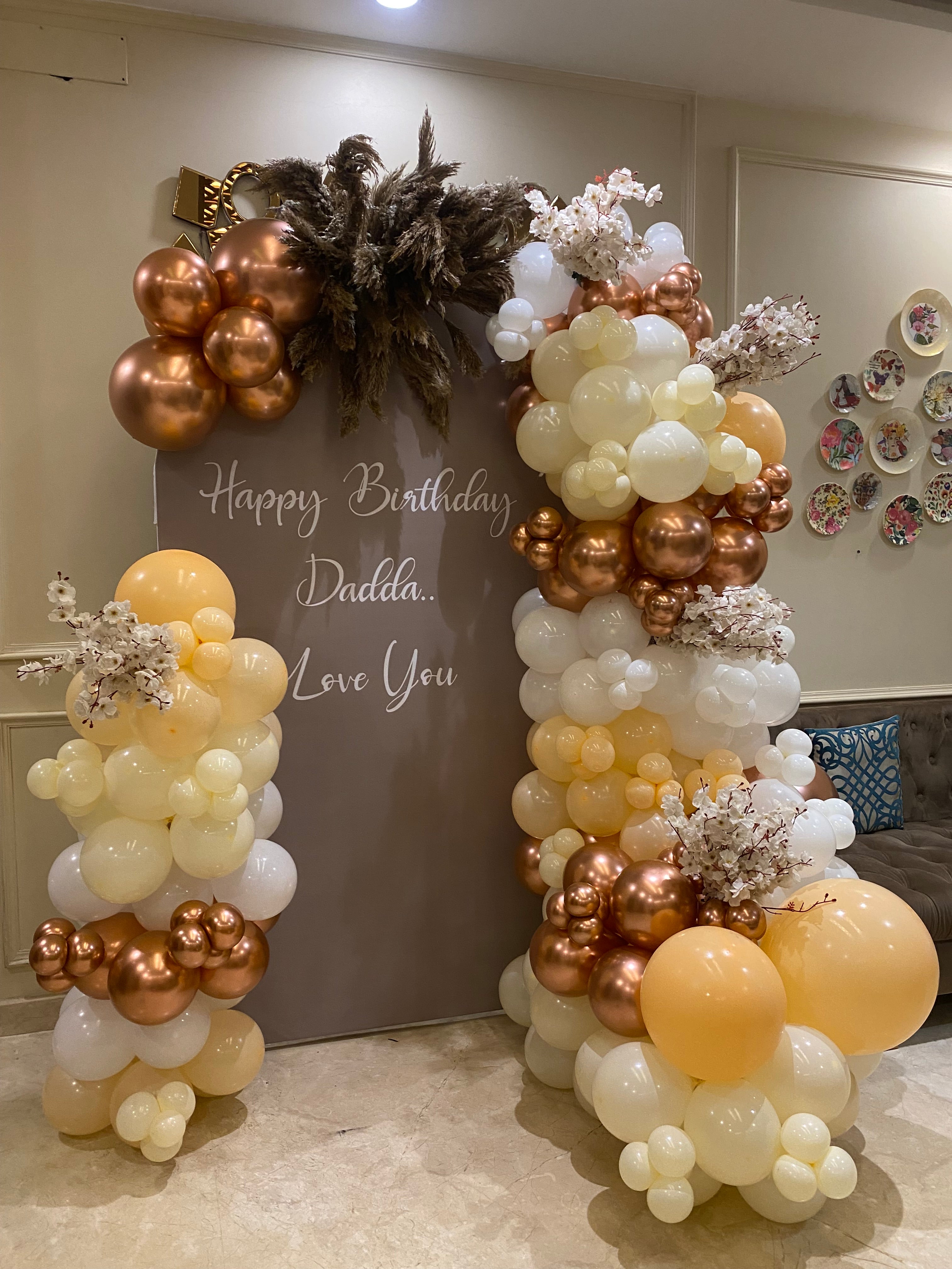 Backdrop with customized text