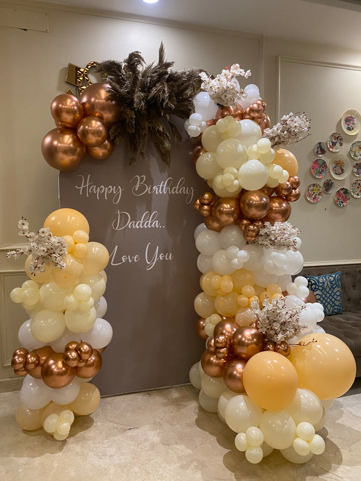 Backdrop with customized text