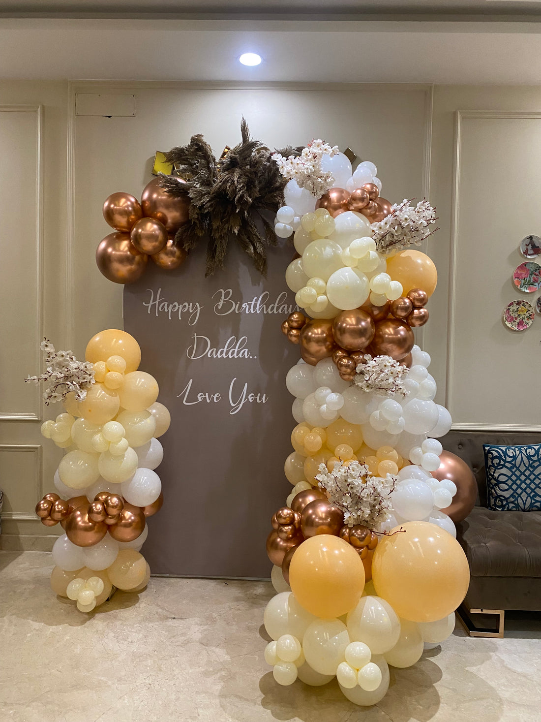 Backdrop with customized text