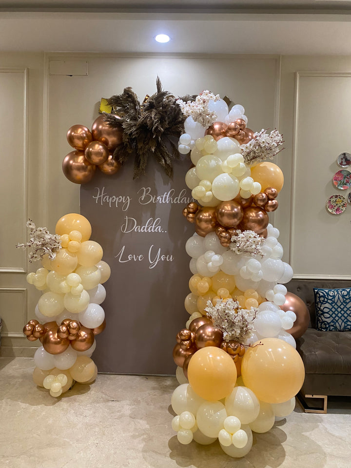 Backdrop with customized text