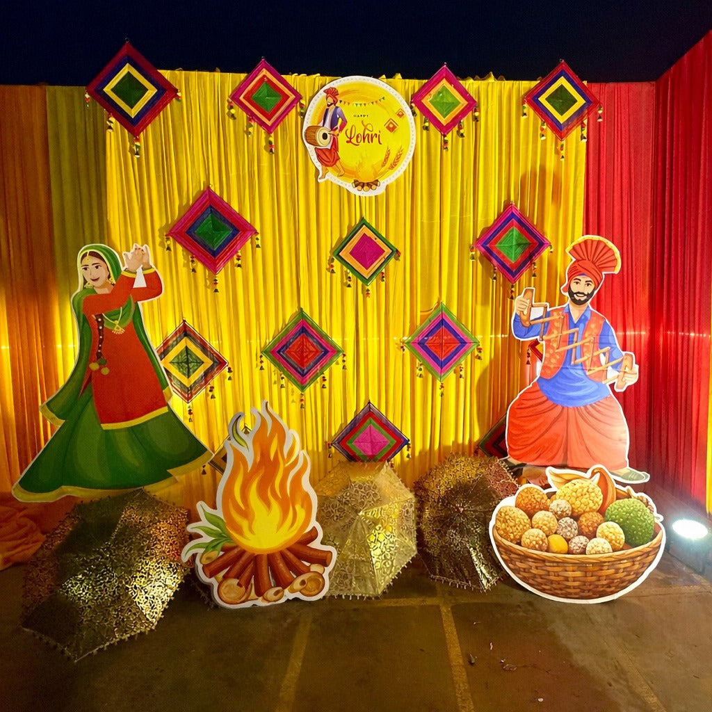 The "Pind Di Lohri" Grand Backdrop Set