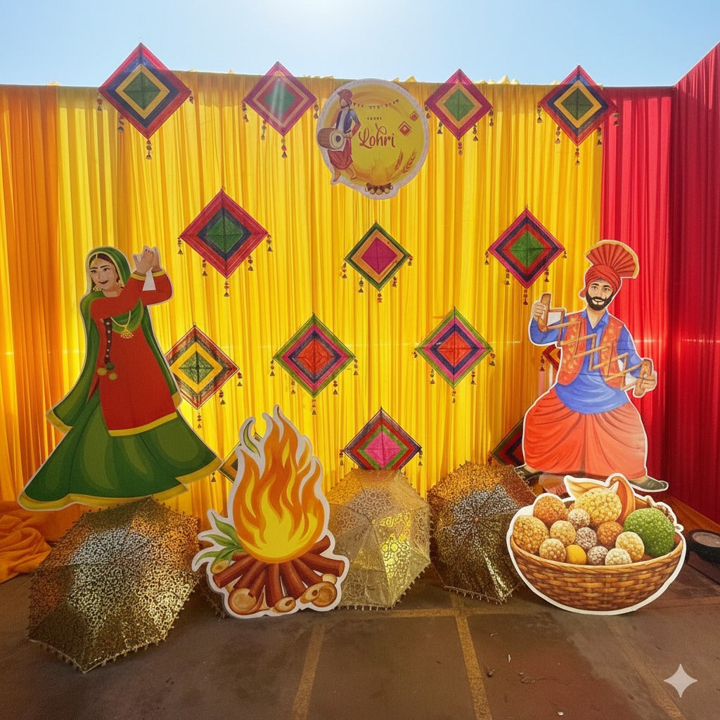 The "Pind Di Lohri" Grand Backdrop Set