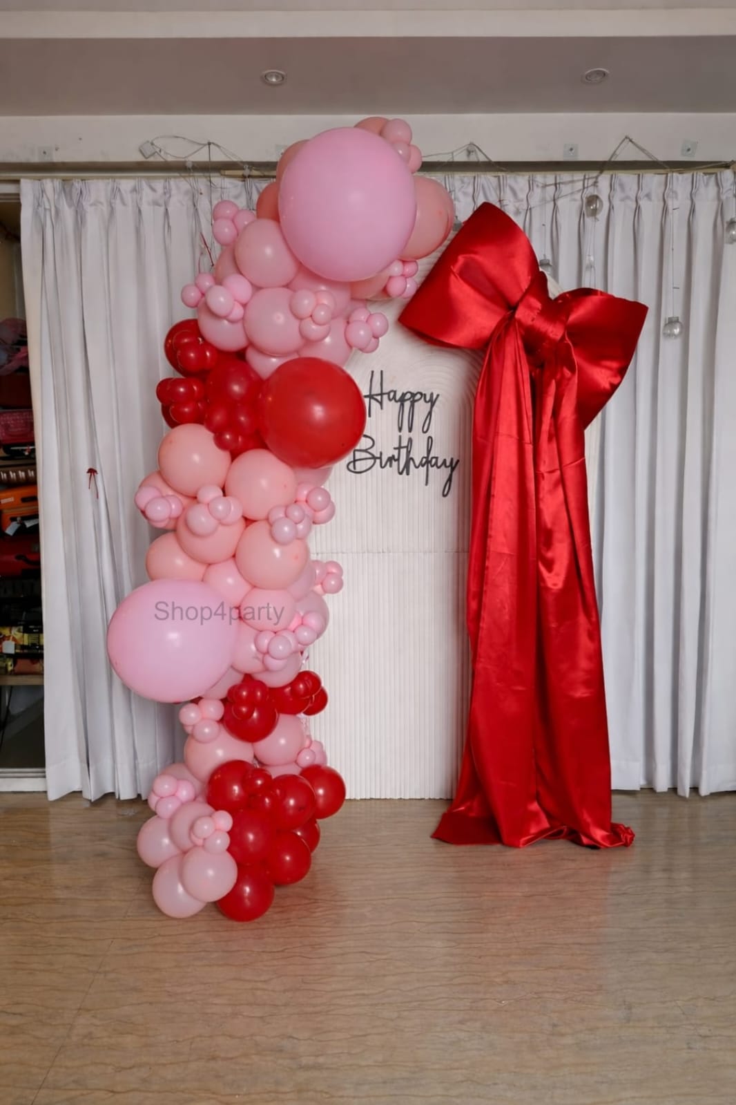 Rubby Ribbon Birthday Backdrop