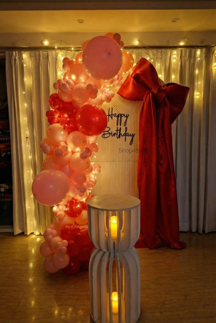 Rubby Ribbon Birthday Backdrop