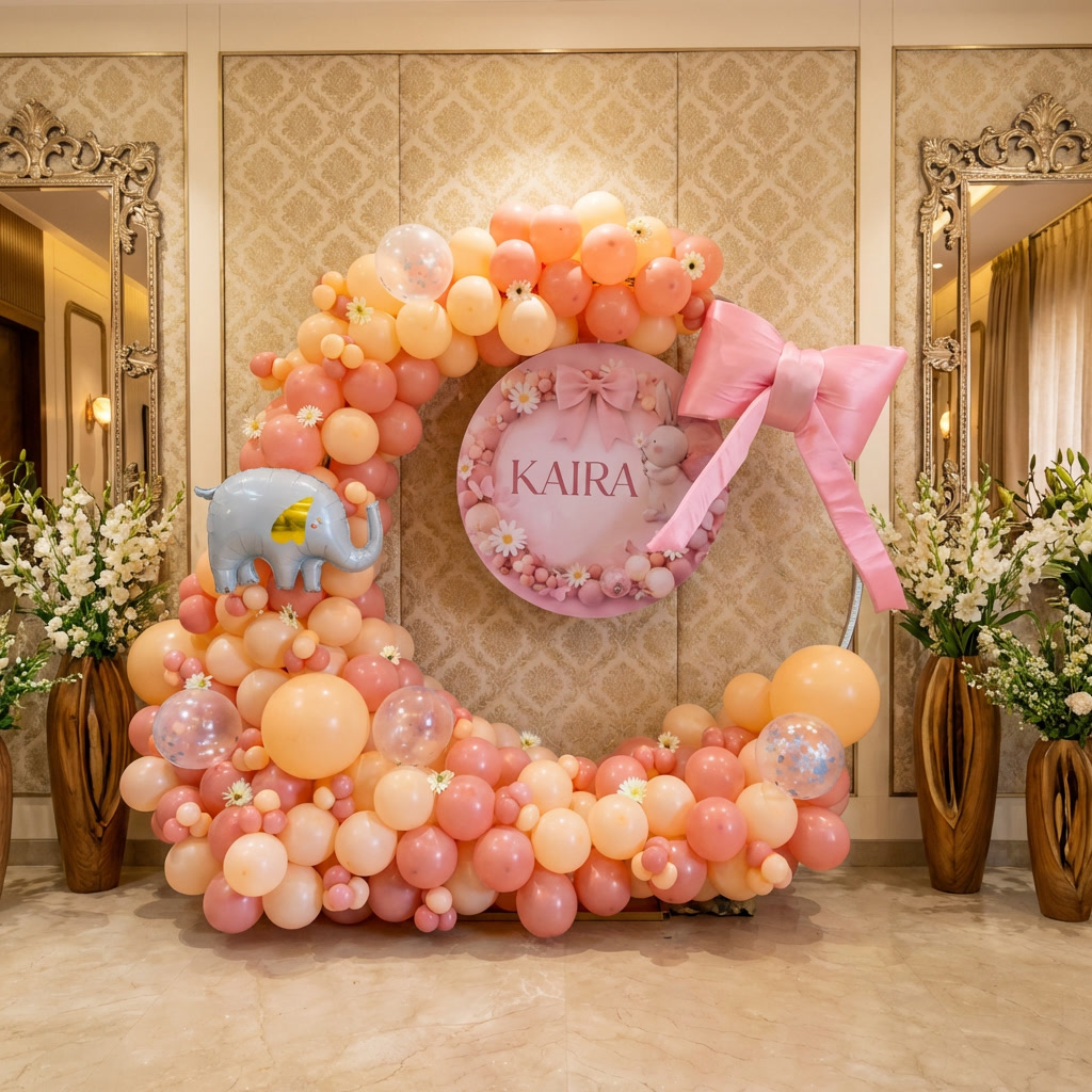 Pink Paradise Pastel  Balloon Ring