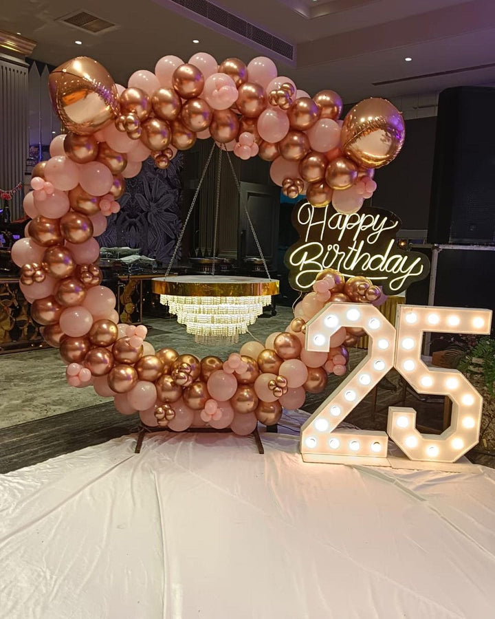 Chandelier marquee setup