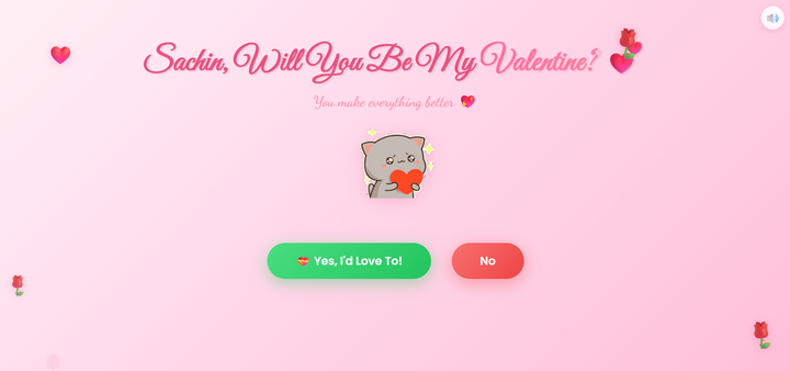 Personalized Valentine Website